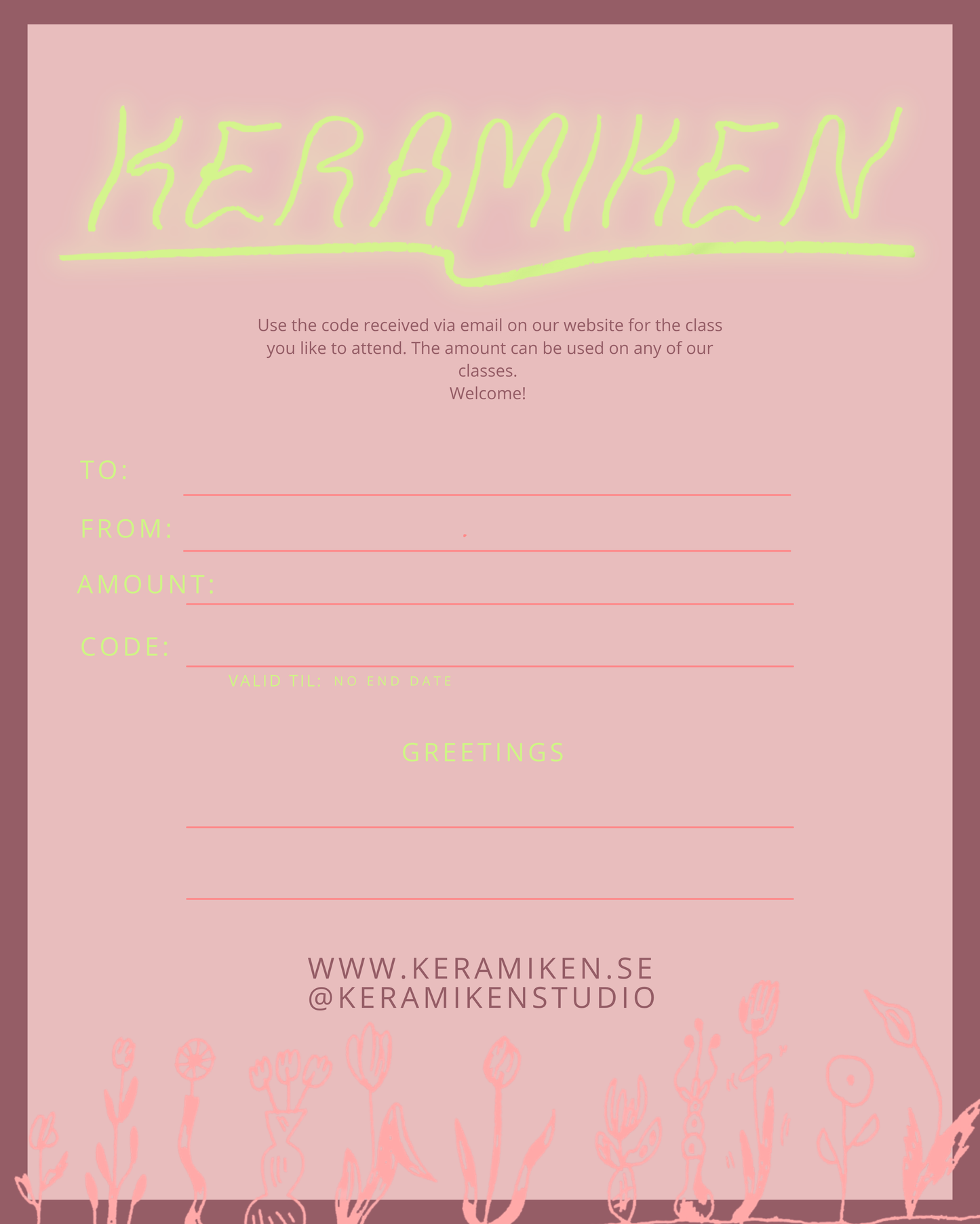 KERAMIKEN Presentkort / Gift Card