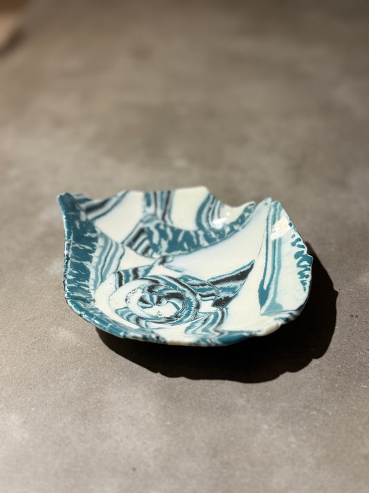 Porcelain Jewellery Dish, Nerikomi – Shell Pattern