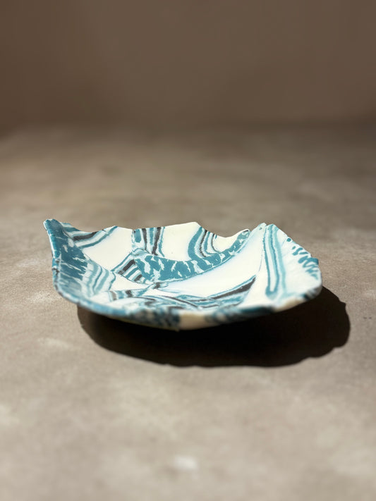 Porcelain Jewellery Dish, Nerikomi – Shell Pattern