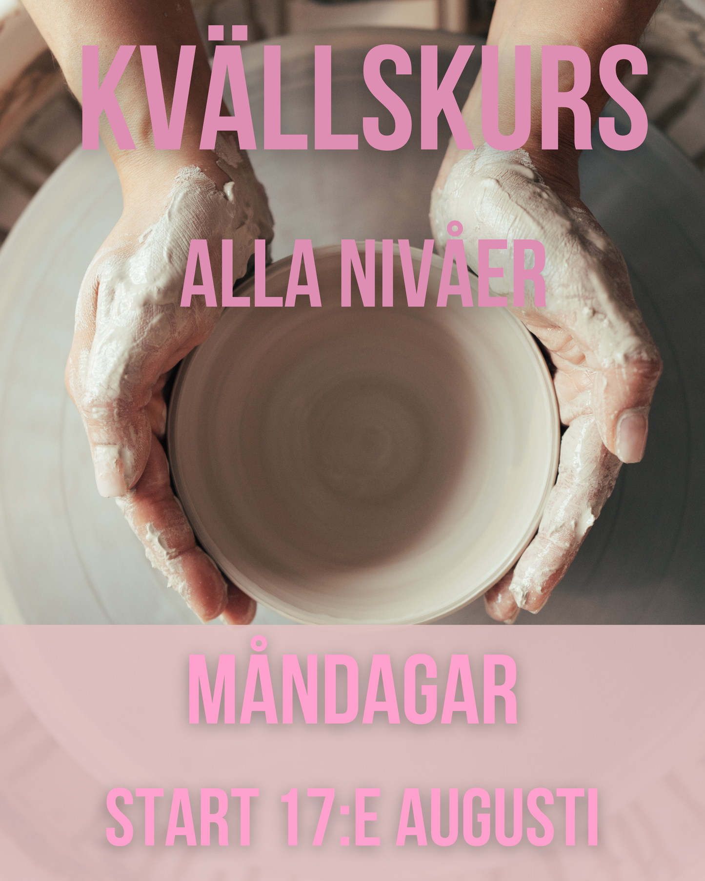 Kvällskurs - HT26 - Måndagar - 7 tillfällen - Start 17:e augusti (uppehåll v.40)