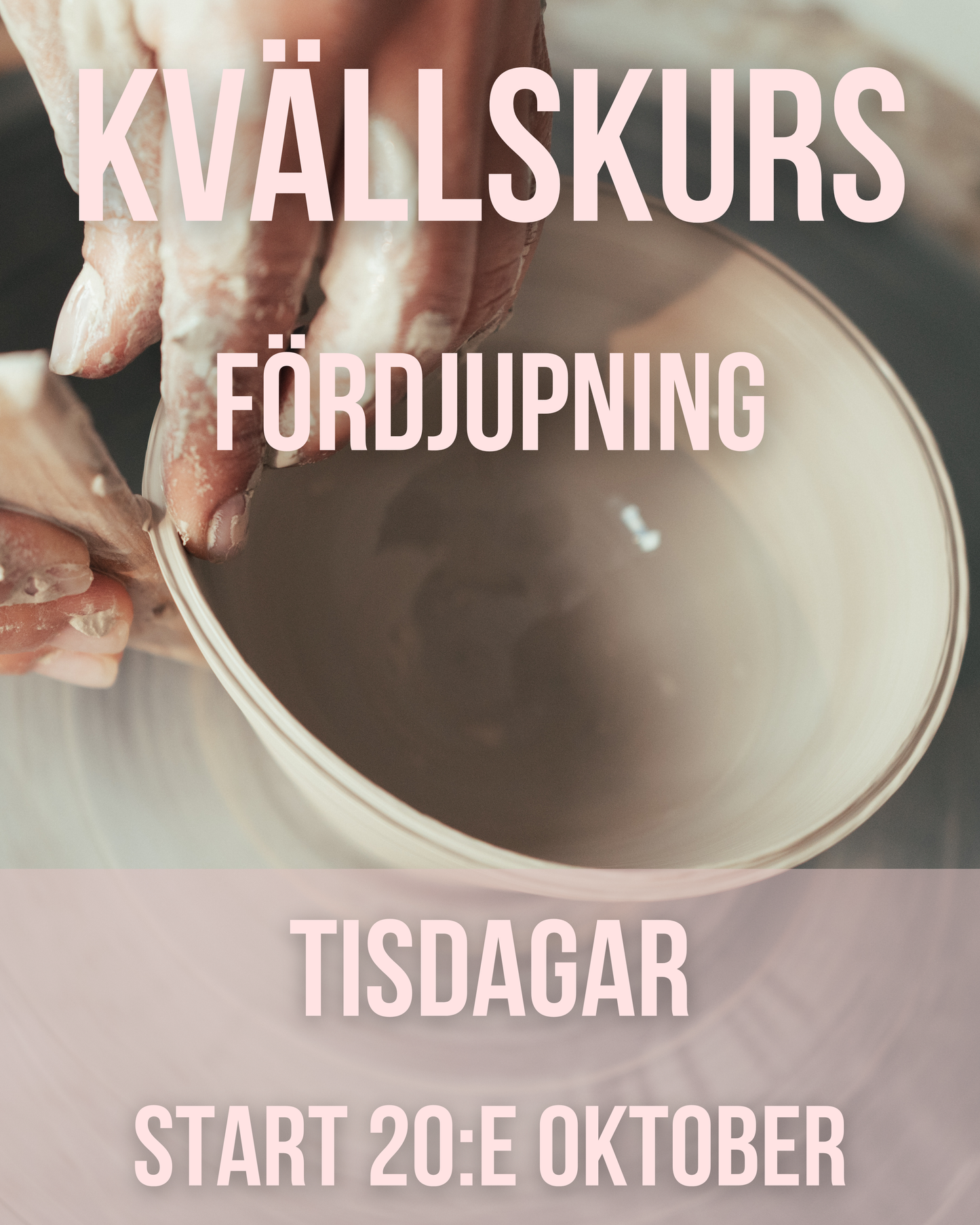Kvällskurs HT26 - Fördjupningskurs - Tisdagar - 7 tillfällen - Start 20:e oktober (Uppehåll V.49)