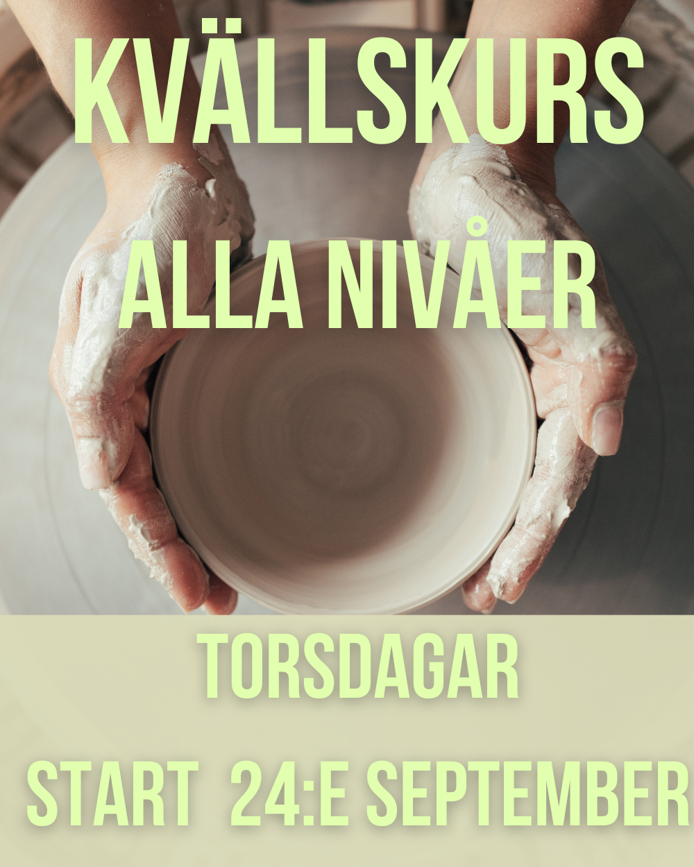 Kvällskurs Alla Nivåer - HT26 - Torsdagar - 6 tillfällen - Start 24:e september (uppehåll v.44)