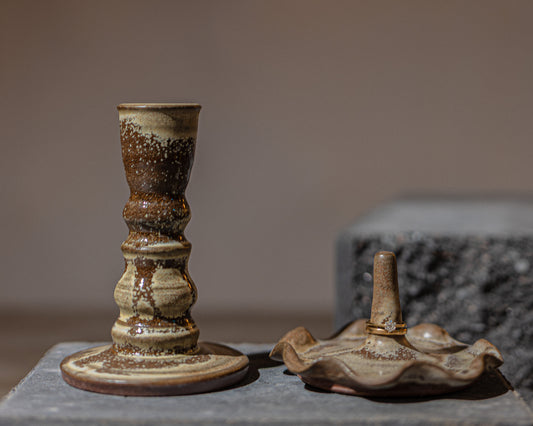 Ring Holder in Red Stoneware – Frost Glaze