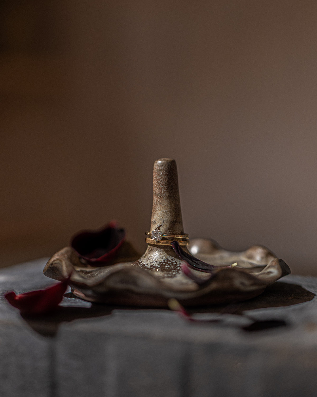 Ring Holder in Red Stoneware – Frost Glaze