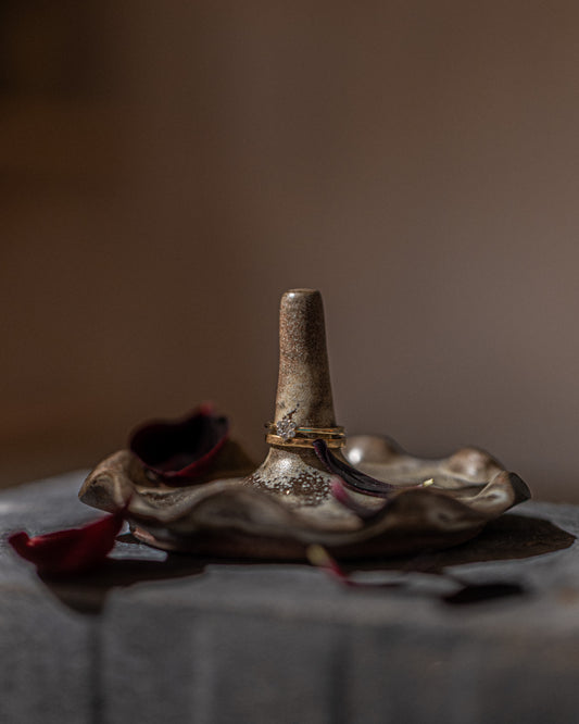 Ring Holder in Red Stoneware – Frost Glaze