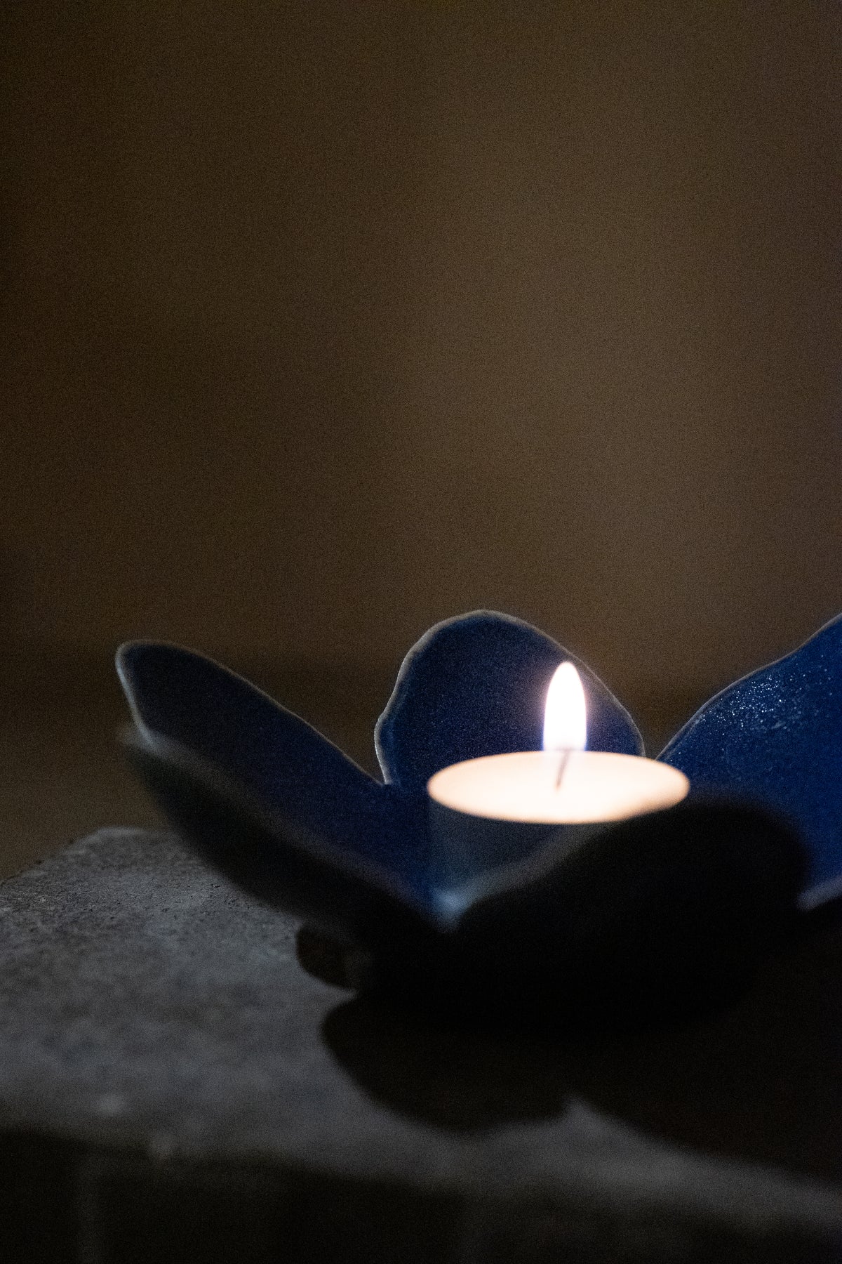 Hepatica, Candle Holder – Blue Glaze