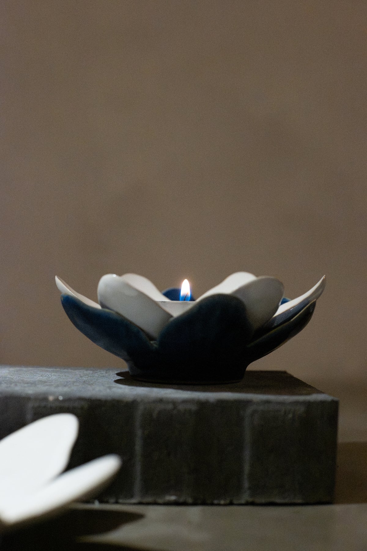 Hepatica, Candle Holder – Blue Glaze