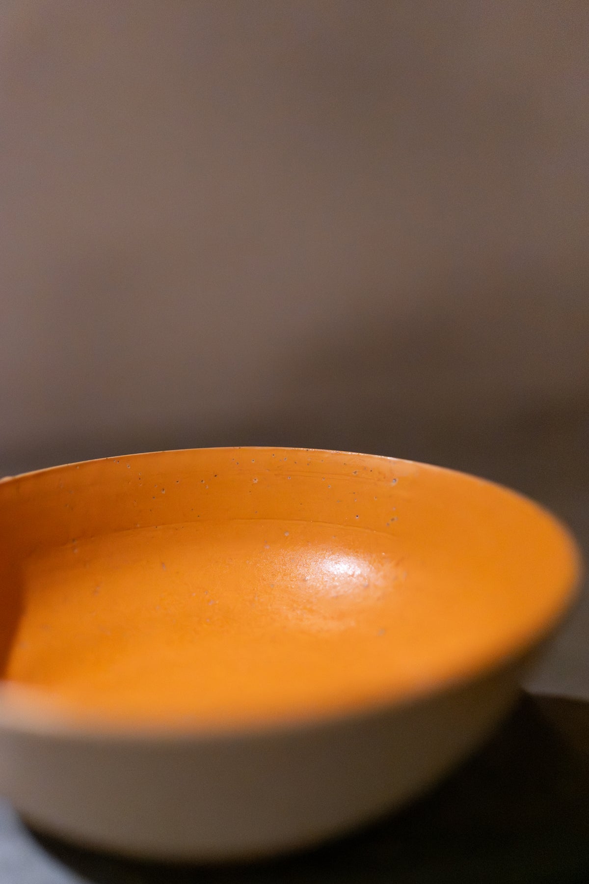 Stoneware Bowl, Matte Orange Glaze – 1 pc